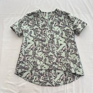Balenciaga silk floral top